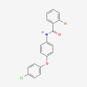 molecular formula C19H13BrClNO2 B3707672 2-bromo-N-[4-(4-chlorophenoxy)phenyl]benzamide 