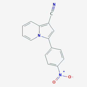 3-{4-Nitrophenyl}indolizine-1-carbonitrile