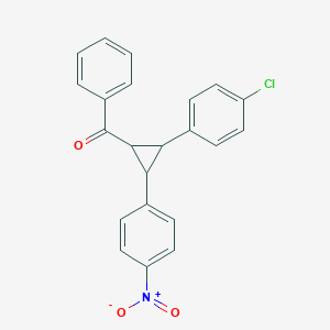 (2-(4-Chlorophenyl)-3-{4-nitrophenyl}cyclopropyl)(phenyl)methanone