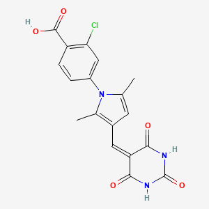 2-CHLORO-4-(2,5-DIMETHYL-3-{[2,4,6-TRIOXOTETRAHYDRO-5(2H)-PYRIMIDINYLIDEN]METHYL}-1H-PYRROL-1-YL)BENZOIC ACID