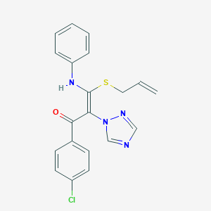 (Z)-3-anilino-1-(4-chlorophenyl)-3-prop-2-enylsulfanyl-2-(1,2,4-triazol-1-yl)prop-2-en-1-one