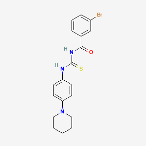 3-bromo-N-{[4-(piperidin-1-yl)phenyl]carbamothioyl}benzamide