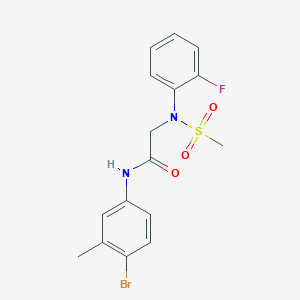 N-(4-bromo-3-methylphenyl)-2-(2-fluoro-N-methylsulfonylanilino)acetamide