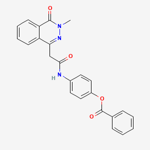 4-{[(3-Methyl-4-oxo-3,4-dihydrophthalazin-1-yl)acetyl]amino}phenyl benzoate