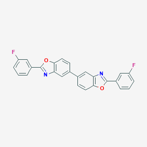 molecular formula C26H14F2N2O2 B370773 2-(3-Fluorophenyl)-5-[2-(3-fluorophenyl)-1,3-benzoxazol-5-yl]-1,3-benzoxazole 