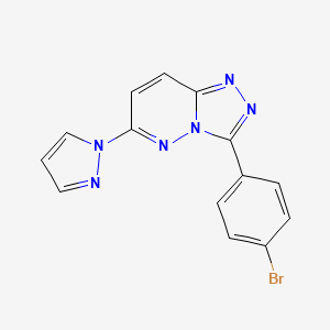 3-(4-Bromophenyl)-6-pyrazol-1-yl-[1,2,4]triazolo[4,3-b]pyridazine