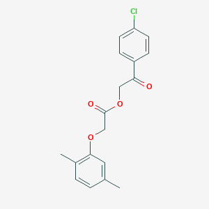molecular formula C18H17ClO4 B370775 2-(4-Chlorophenyl)-2-oxoethyl (2,5-dimethylphenoxy)acetate 