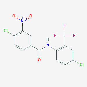 4-chloro-N-[4-chloro-2-(trifluoromethyl)phenyl]-3-nitrobenzamide