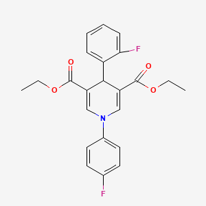 3,5-DIETHYL 4-(2-FLUOROPHENYL)-1-(4-FLUOROPHENYL)-1,4-DIHYDROPYRIDINE-3,5-DICARBOXYLATE