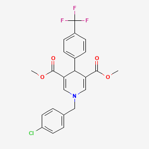 3,5-DIMETHYL 1-[(4-CHLOROPHENYL)METHYL]-4-[4-(TRIFLUOROMETHYL)PHENYL]-1,4-DIHYDROPYRIDINE-3,5-DICARBOXYLATE