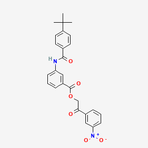 2-(3-nitrophenyl)-2-oxoethyl 3-[(4-tert-butylbenzoyl)amino]benzoate