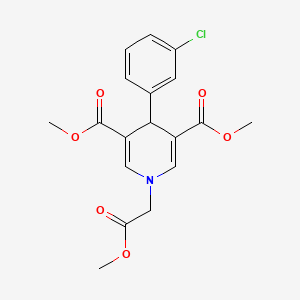 3,5-dimethyl 4-(3-chlorophenyl)-1-(2-methoxy-2-oxoethyl)-1,4-dihydropyridine-3,5-dicarboxylate