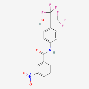 N-[4-(1,1,1,3,3,3-hexafluoro-2-hydroxypropan-2-yl)phenyl]-3-nitrobenzamide