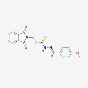 (1,3-dioxo-1,3-dihydro-2H-isoindol-2-yl)methyl 2-(4-methoxybenzylidene)hydrazinecarbodithioate