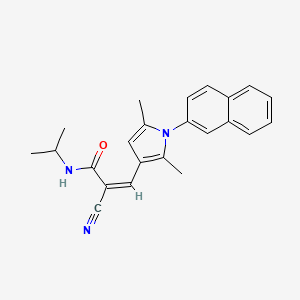 molecular formula C23H23N3O B3707812 2-cyano-3-[2,5-dimethyl-1-(2-naphthyl)-1H-pyrrol-3-yl]-N-isopropylacrylamide 