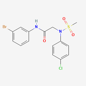 molecular formula C15H14BrClN2O3S B3707825 N~1~-(3-bromophenyl)-N~2~-(4-chlorophenyl)-N~2~-(methylsulfonyl)glycinamide 