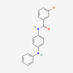 molecular formula C19H15BrN2O B3707846 N-(4-anilinophenyl)-3-bromobenzamide 