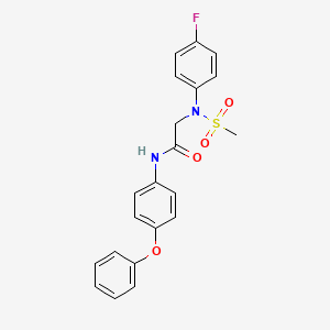 2-(4-fluoro-N-methylsulfonylanilino)-N-(4-phenoxyphenyl)acetamide