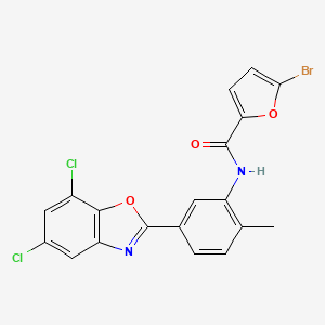 5-bromo-N-[5-(5,7-dichloro-1,3-benzoxazol-2-yl)-2-methylphenyl]furan-2-carboxamide