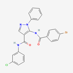 5-[(4-bromobenzoyl)amino]-N-(3-chlorophenyl)-1-phenylpyrazole-4-carboxamide