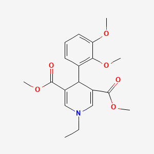 molecular formula C19H23NO6 B3707922 3,5-DIMETHYL 4-(2,3-DIMETHOXYPHENYL)-1-ETHYL-1,4-DIHYDROPYRIDINE-3,5-DICARBOXYLATE 