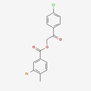 2-(4-chlorophenyl)-2-oxoethyl 3-bromo-4-methylbenzoate