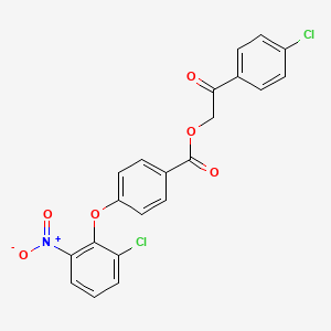 2-(4-chlorophenyl)-2-oxoethyl 4-(2-chloro-6-nitrophenoxy)benzoate