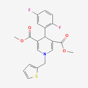 molecular formula C20H17F2NO4S B3707973 dimethyl 4-(2,5-difluorophenyl)-1-(2-thienylmethyl)-1,4-dihydro-3,5-pyridinedicarboxylate 