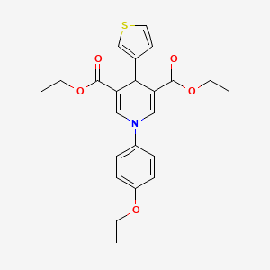 3,5-DIETHYL 1-(4-ETHOXYPHENYL)-4-(THIOPHEN-3-YL)-1,4-DIHYDROPYRIDINE-3,5-DICARBOXYLATE