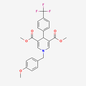 3,5-DIMETHYL 1-[(4-METHOXYPHENYL)METHYL]-4-[4-(TRIFLUOROMETHYL)PHENYL]-1,4-DIHYDROPYRIDINE-3,5-DICARBOXYLATE