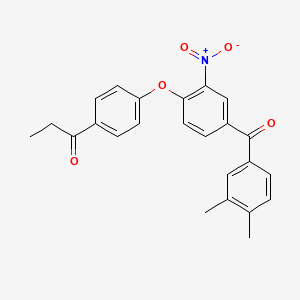 1-{4-[4-(3,4-dimethylbenzoyl)-2-nitrophenoxy]phenyl}-1-propanone