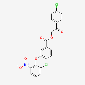 2-(4-chlorophenyl)-2-oxoethyl 3-(2-chloro-6-nitrophenoxy)benzoate