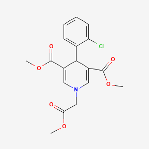 molecular formula C18H18ClNO6 B3708020 3,5-dimethyl 4-(2-chlorophenyl)-1-(2-methoxy-2-oxoethyl)-1,4-dihydropyridine-3,5-dicarboxylate 