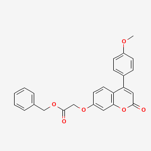 molecular formula C25H20O6 B3708023 benzyl 2-{[4-(4-methoxyphenyl)-2-oxo-2H-chromen-7-yl]oxy}acetate 