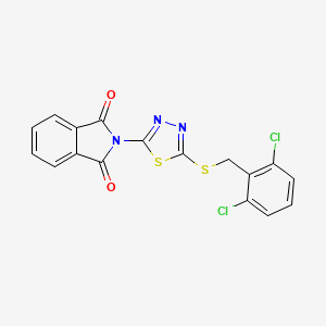 molecular formula C17H9Cl2N3O2S2 B3708031 2-{5-[(2,6-dichlorobenzyl)thio]-1,3,4-thiadiazol-2-yl}-1H-isoindole-1,3(2H)-dione 