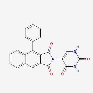 molecular formula C22H13N3O4 B3708081 2-(2,4-dioxo-1,2,3,4-tetrahydropyrimidin-5-yl)-4-phenyl-1H-benzo[f]isoindole-1,3(2H)-dione 