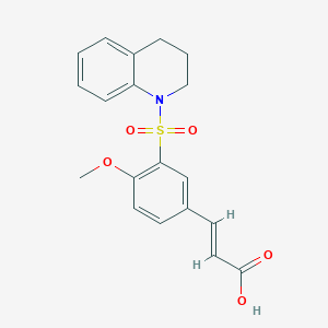 3-[3-(3,4-dihydro-1(2H)-quinolinylsulfonyl)-4-methoxyphenyl]acrylic acid