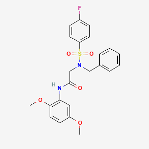 N~2~-benzyl-N~1~-(2,5-dimethoxyphenyl)-N~2~-[(4-fluorophenyl)sulfonyl]glycinamide