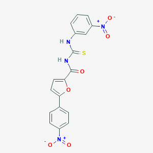 molecular formula C18H12N4O6S B370810 5-(4-nitrophenyl)-N-[(3-nitrophenyl)carbamothioyl]furan-2-carboxamide 