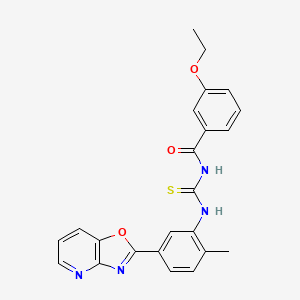 3-ethoxy-N-{[2-methyl-5-([1,3]oxazolo[4,5-b]pyridin-2-yl)phenyl]carbamothioyl}benzamide