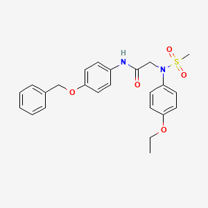 molecular formula C24H26N2O5S B3708107 2-(4-ethoxy-N-methylsulfonylanilino)-N-(4-phenylmethoxyphenyl)acetamide CAS No. 6435-90-1