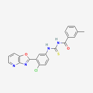 N-{[(4-chloro-3-[1,3]oxazolo[4,5-b]pyridin-2-ylphenyl)amino]carbonothioyl}-3-methylbenzamide