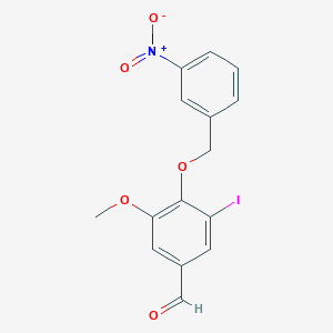 3-iodo-5-methoxy-4-[(3-nitrophenyl)methoxy]benzaldehyde