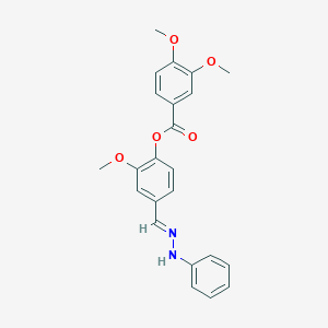 2-Methoxy-4-(2-phenylcarbohydrazonoyl)phenyl 3,4-dimethoxybenzoate