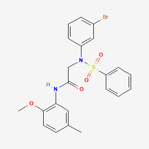 N~2~-(3-bromophenyl)-N~1~-(2-methoxy-5-methylphenyl)-N~2~-(phenylsulfonyl)glycinamide