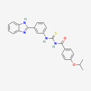 N-[[3-(1H-benzimidazol-2-yl)phenyl]carbamothioyl]-4-propan-2-yloxybenzamide