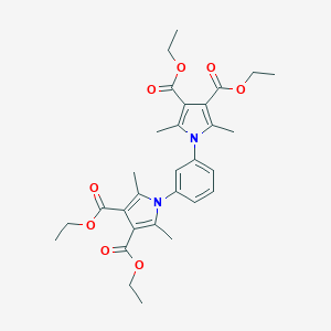 molecular formula C30H36N2O8 B370815 Diethyl 1-[3-[3,4-bis(ethoxycarbonyl)-2,5-dimethylpyrrol-1-yl]phenyl]-2,5-dimethylpyrrole-3,4-dicarboxylate 