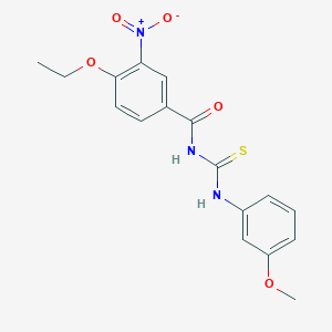 4-ethoxy-N-[(3-methoxyphenyl)carbamothioyl]-3-nitrobenzamide