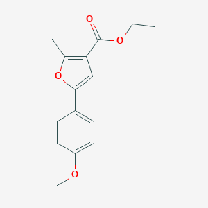 molecular formula C15H16O4 B370817 Ethyl 5-(4-methoxyphenyl)-2-methyl-3-furoate CAS No. 62596-45-6