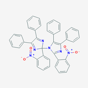 molecular formula C42H28N6O4 B370819 1-[2-(2-nitrophenyl)-4,5-diphenyl-2H-imidazol-2-yl]-2-(2-nitrophenyl)-4,5-diphenyl-1H-imidazole 